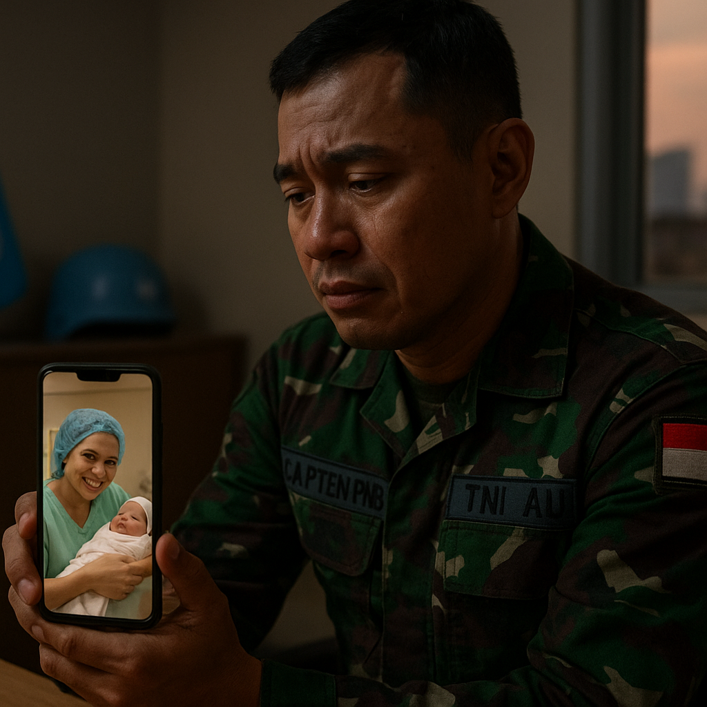 Kisah Prajurit TNI AU Menanti Kelahiran Anak Pertama via Video Call dari Tugas di Luar Negeri