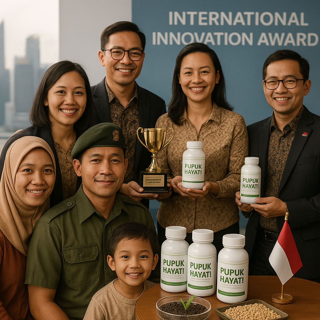 Inovasi Teknologi Pupuk Hayati Lokal Raih Penghargaan Internasional di Singapura