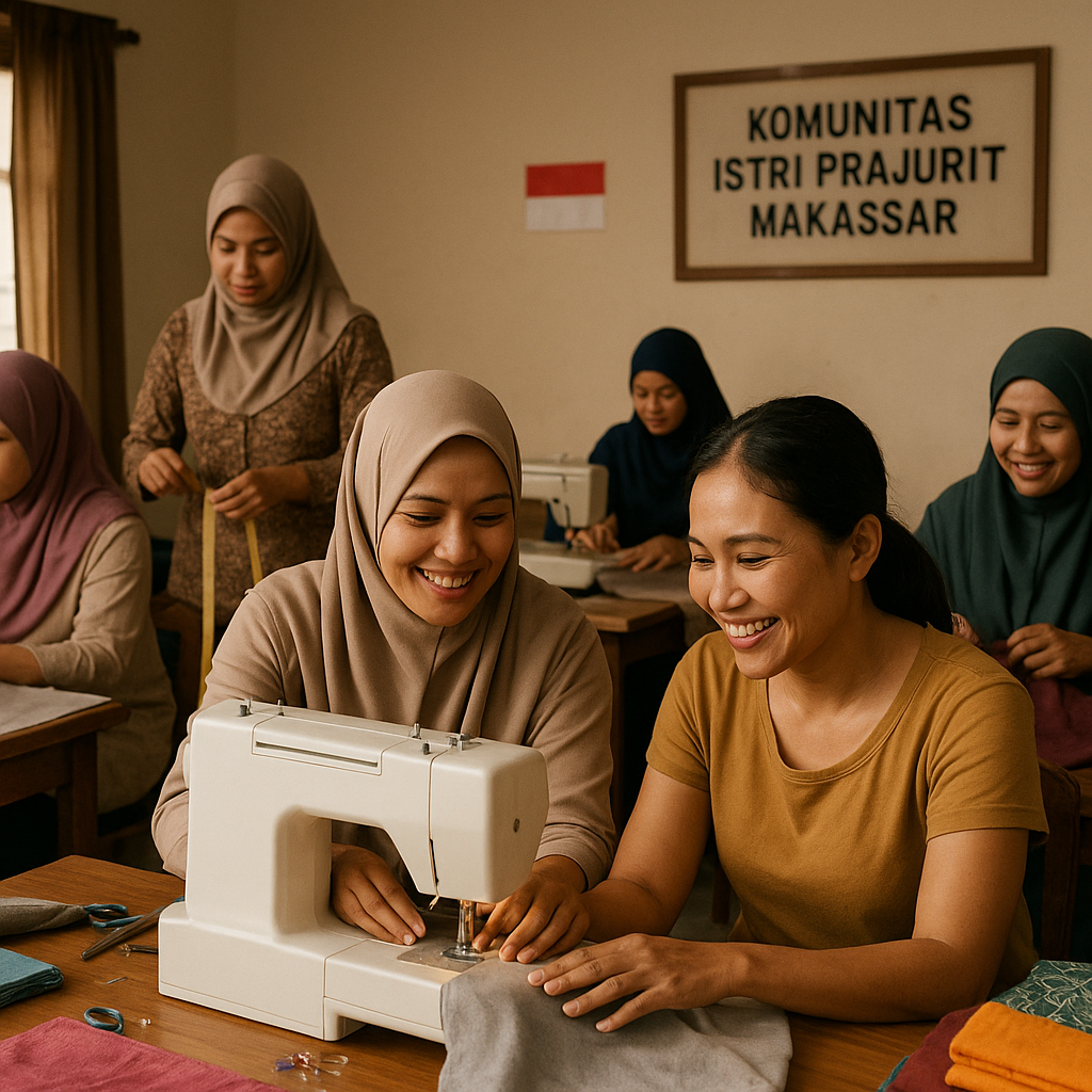 Komunitas Istri Prajurit di Makassar Dirikan Kelas Menjahit untuk Tingkatkan Kemandirian Ekonomi