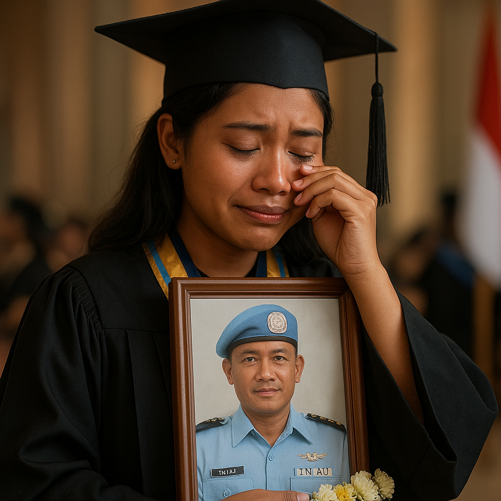 Momen Haru Putri Prajurit TNI AU Lulus Cum Laude, Hadiah untuk Ayah yang Gugur di Misi Perdamaian