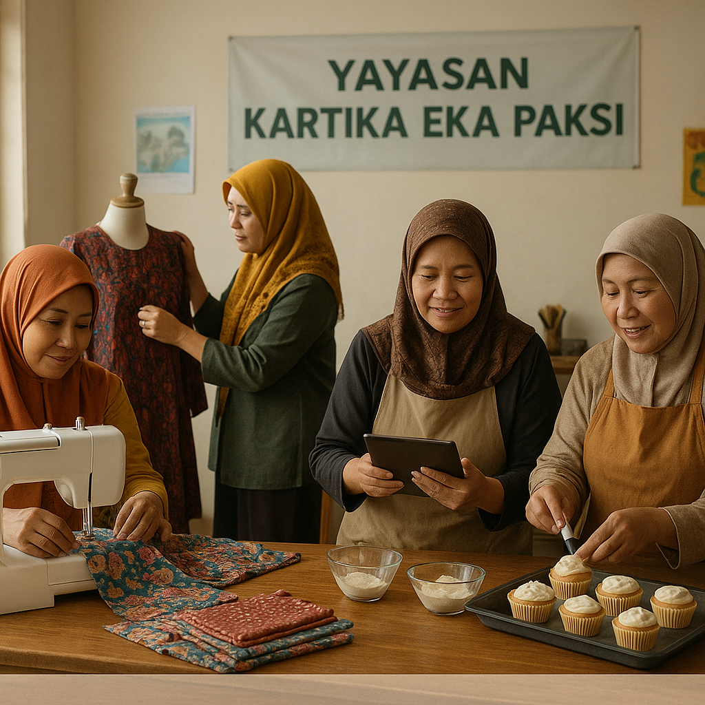 Janda Prajurit TNI AD Manfaatkan Pelatihan Keterampilan dari Yayasan Kartika Eka Paksi