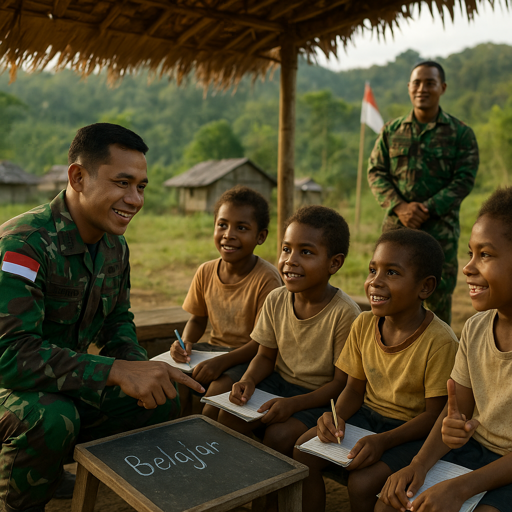 Prajurit TNI Mengajar di Perbatasan: Anak Saya yang Terpencil Punya Semangat Belajar Tinggi