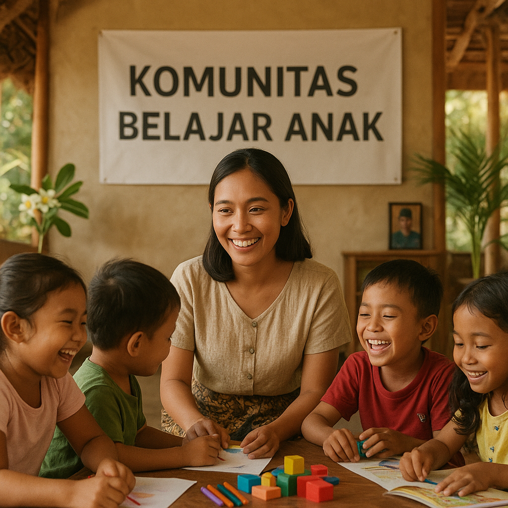 Ibu Muda Istri Prajurit TNI Dirikan Komunitas Belajar Anak untuk Atasi Kejenuhan