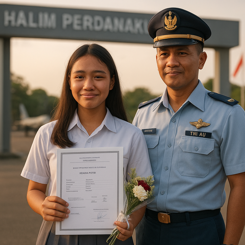 Anak Prajurit TNI AU Raih Nilai UN Tertinggi, Persembahan untuk Ayah di Lanud