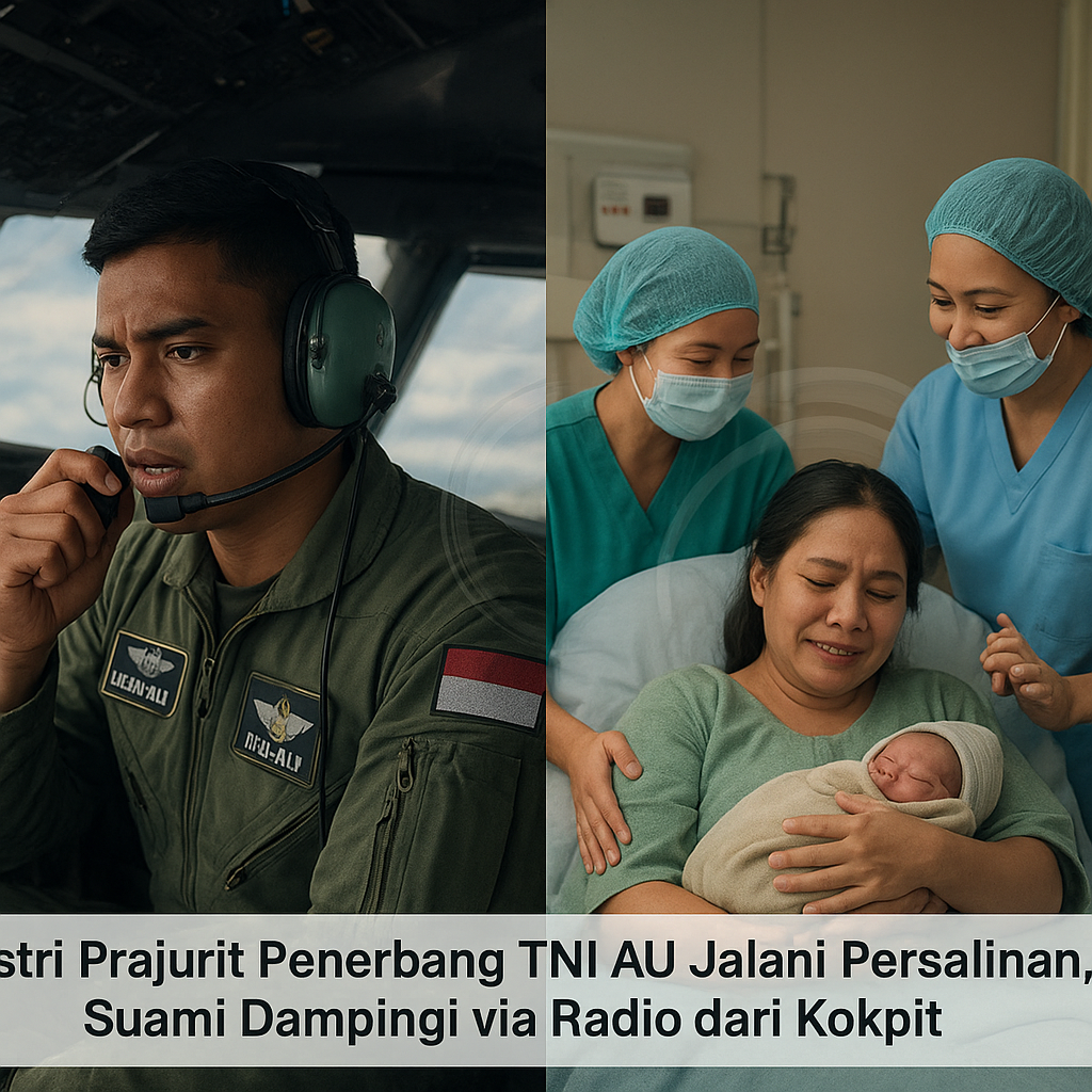 Istri Prajurit Penerbang TNI AU Jalani Persalinan, Suami Dampingi via Radio dari Kokpit