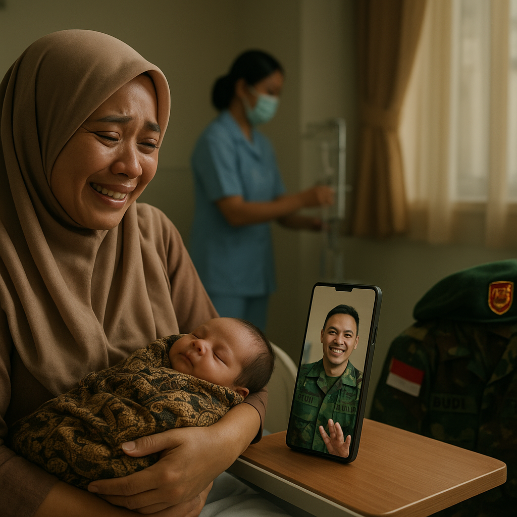 Kisah Haru Istri Prajurit TNI AD yang Melahirkan Saat Suami Bertugas Perbatasan Papua