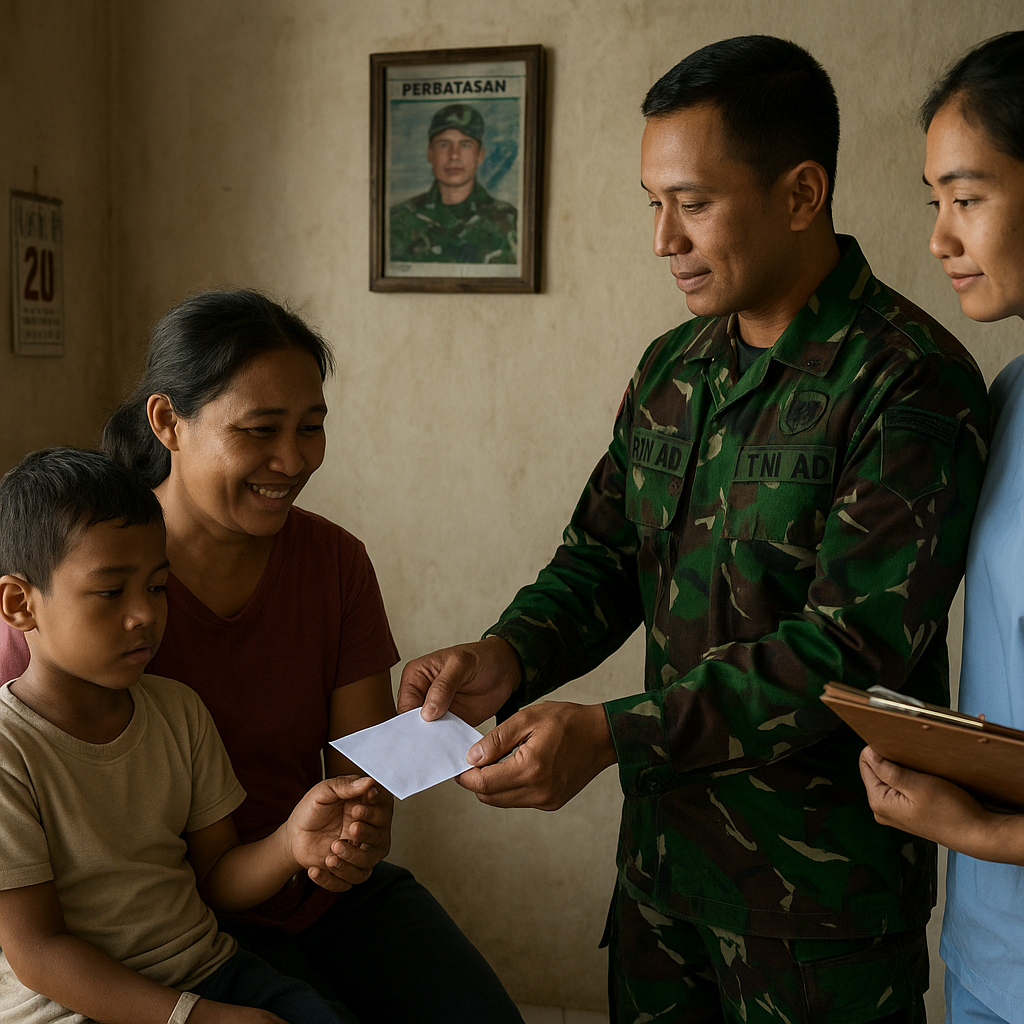 Anak Prajurit TNI AD Penderita Gangguan Ginjal Terima Bantuan, Sang Ayah Bertugas di Perbatasan