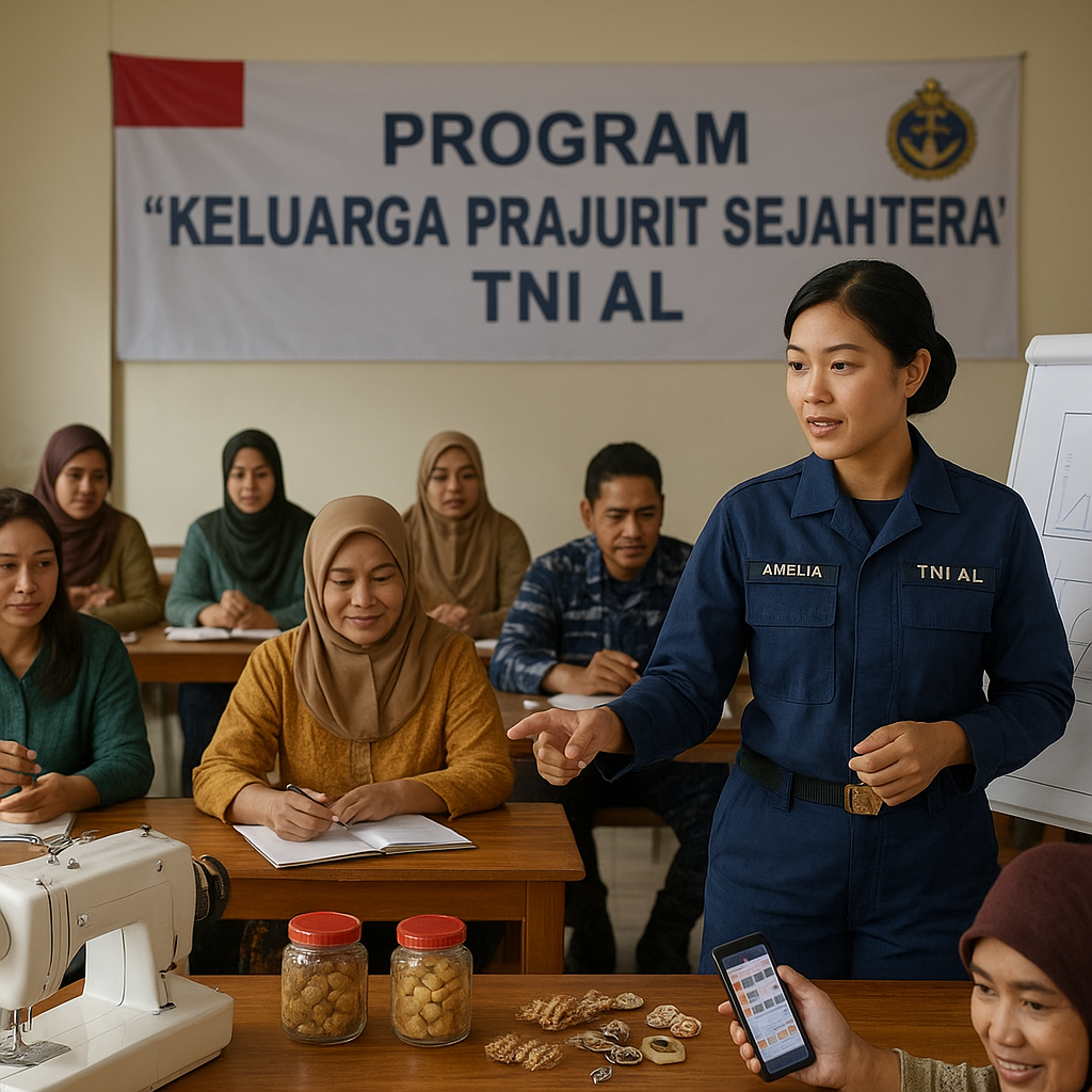 Program 'Keluarga Prajurit Sejahtera' TNI AL Beri Pelatihan Wirausaha untuk Istri Prajurit