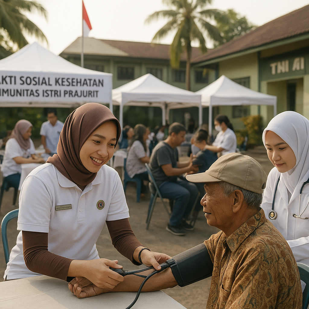 Komunitas Istri Prajurit Rutin Gelar Bakti Sosial Kesehatan di Lingkungan Masyarakat