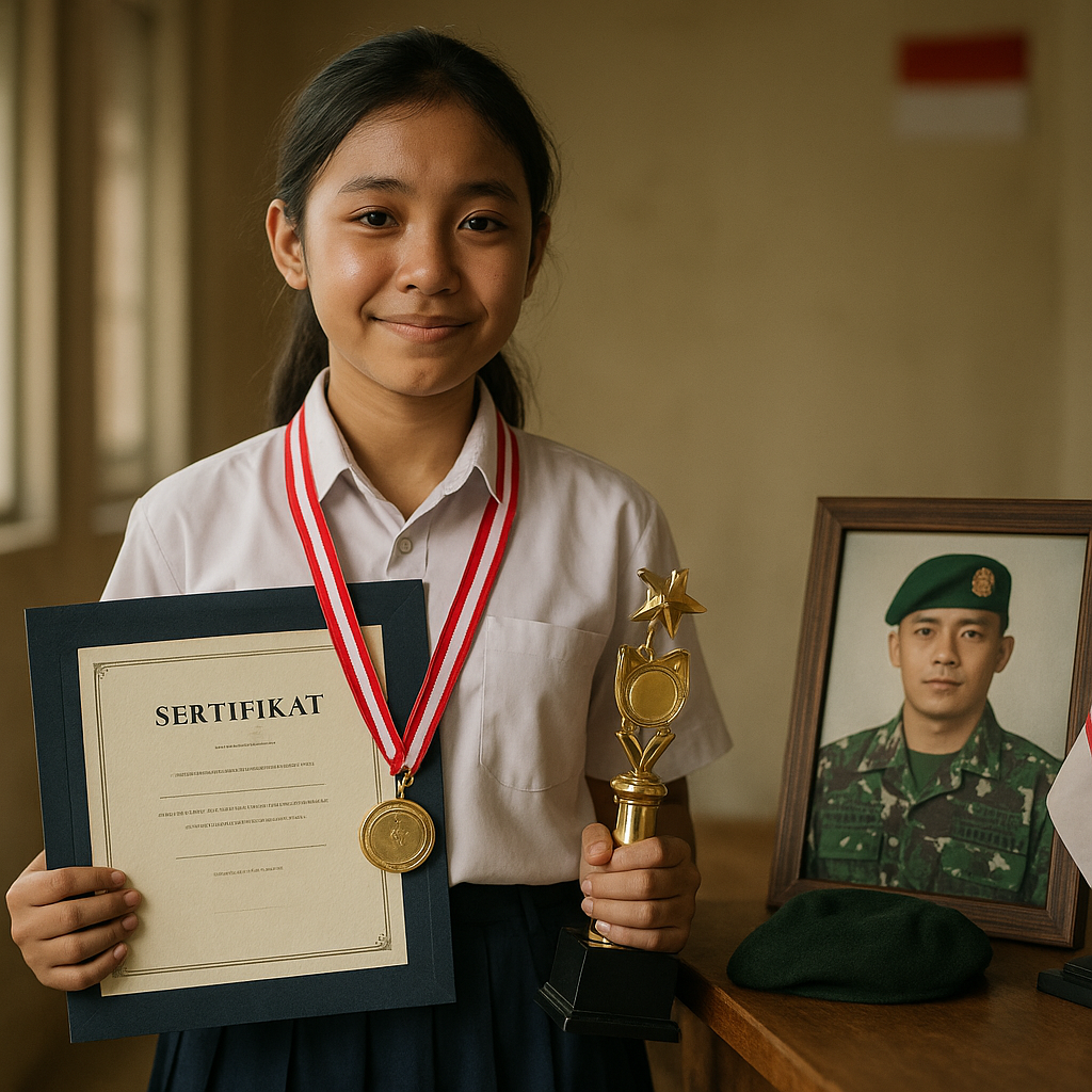 Anak Prajurit TNI AD dengan Prestasi Akademik Gemilang: "Aku Belajar Keras agar Ayah Bangga di Medan Tugas"
