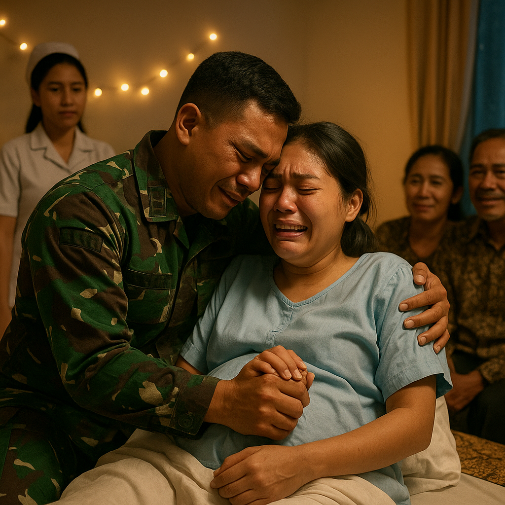 Kejutan Natal: Personel TNI AD Pulang Kampung dan Sambut Kelahiran Anak Pertama