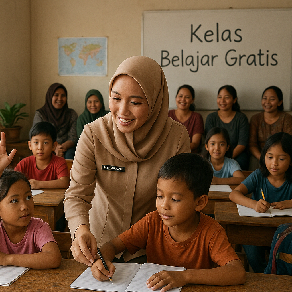 Istri Prajurit TNI AD Dirikan Kelas Belajar Gratis untuk Anak-Anak di Pinggiran Kota