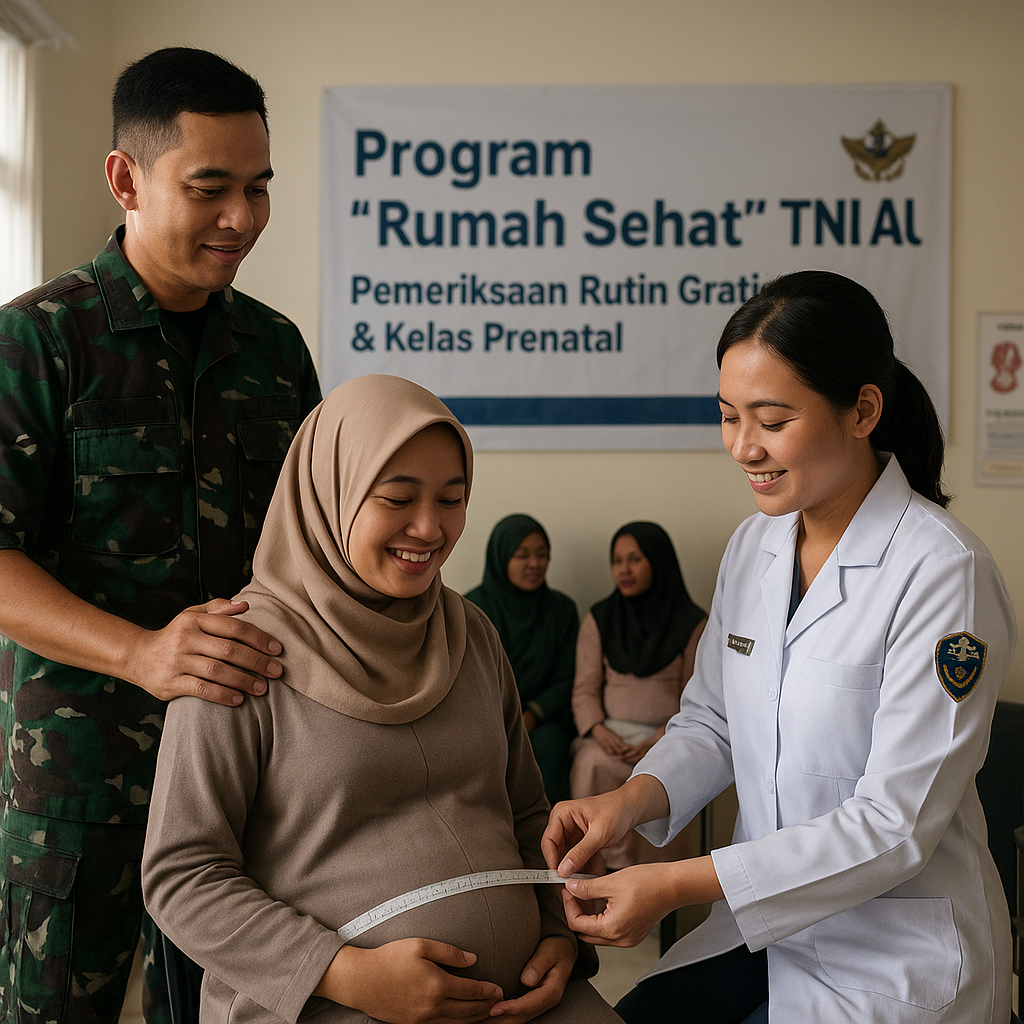 Program 'Rumah Sehat' TNI AU Bantu Istri Prajurit yang Sedang Hamil dengan Pemeriksaan Rutin Gratis