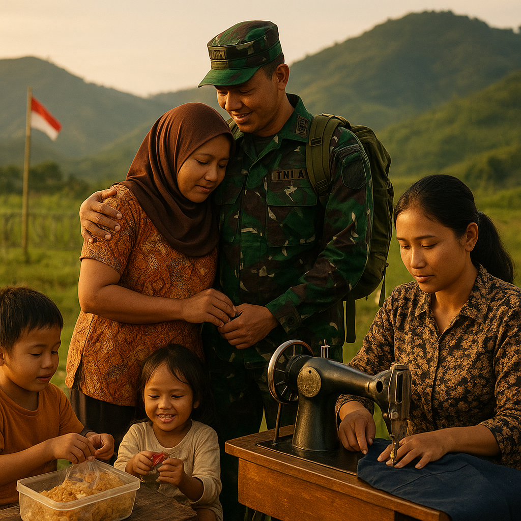 Perjuangan Ekonomi Keluarga Prajurit TNI AD di Perbatasan