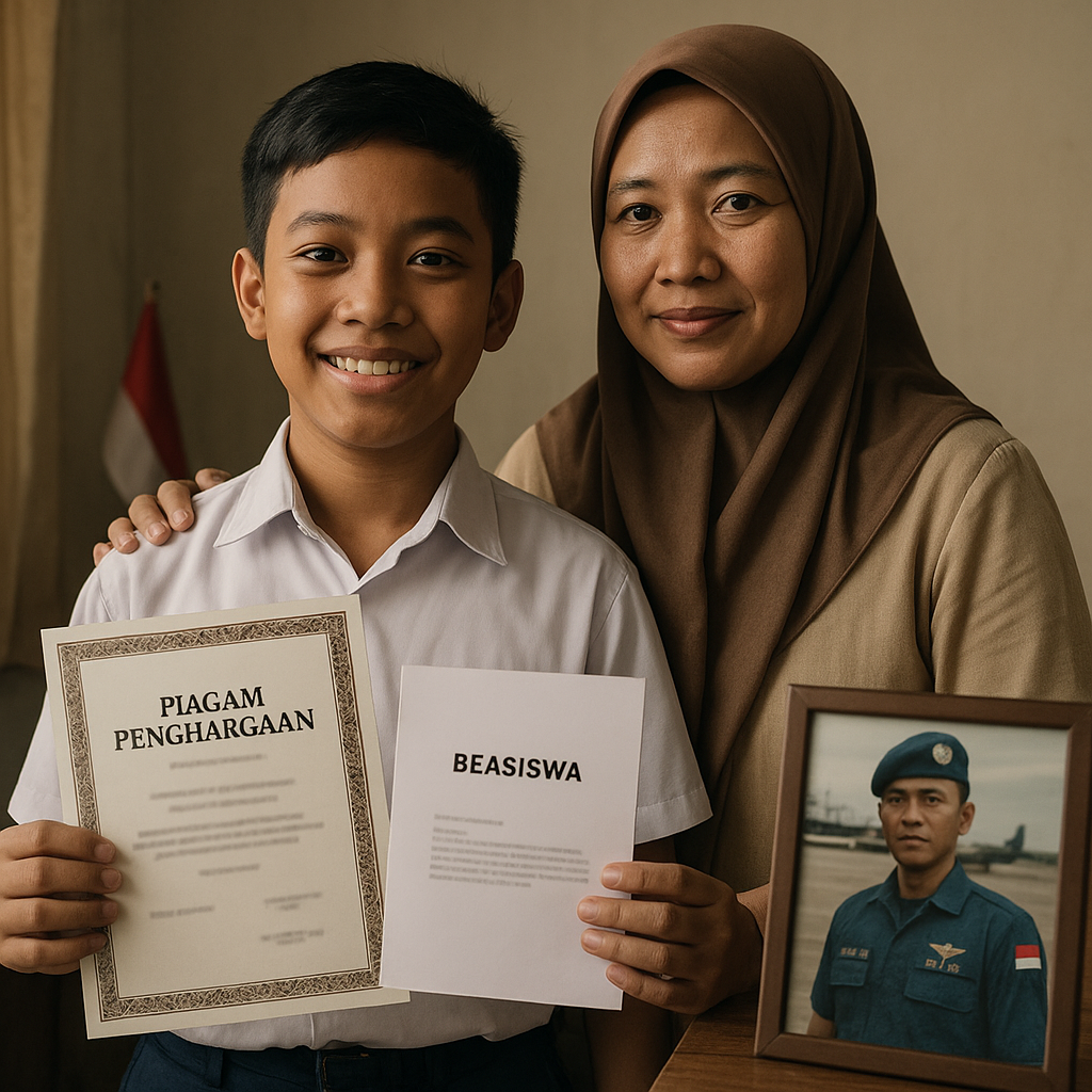 Anak Prajurit TNI AU Raih Beasiswa Prestasi, Dedikasi Ayah di Medan Tugas Jadi Motivasi