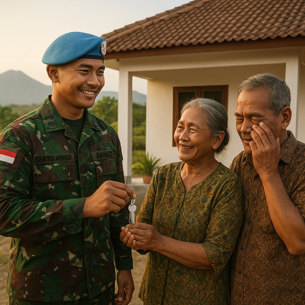 Prajurit TNI AD asal Lombok Bangun Rumah untuk Orang Tua Usai Bertugas Perdamaian, Wujud Bakti Seorang Anak