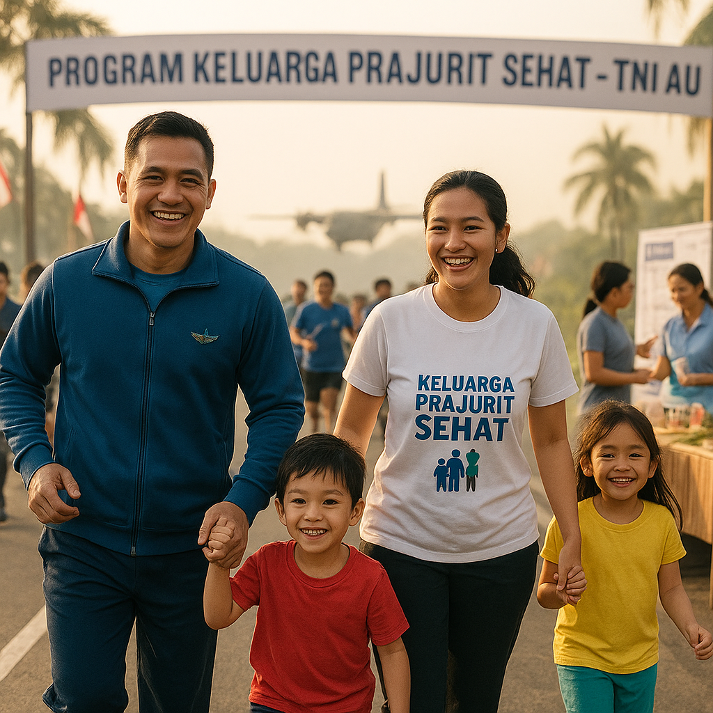Program 'Keluarga Prajurit Sehat' dari TNI AU: Fokus pada Gizi dan Olahraga Bersama