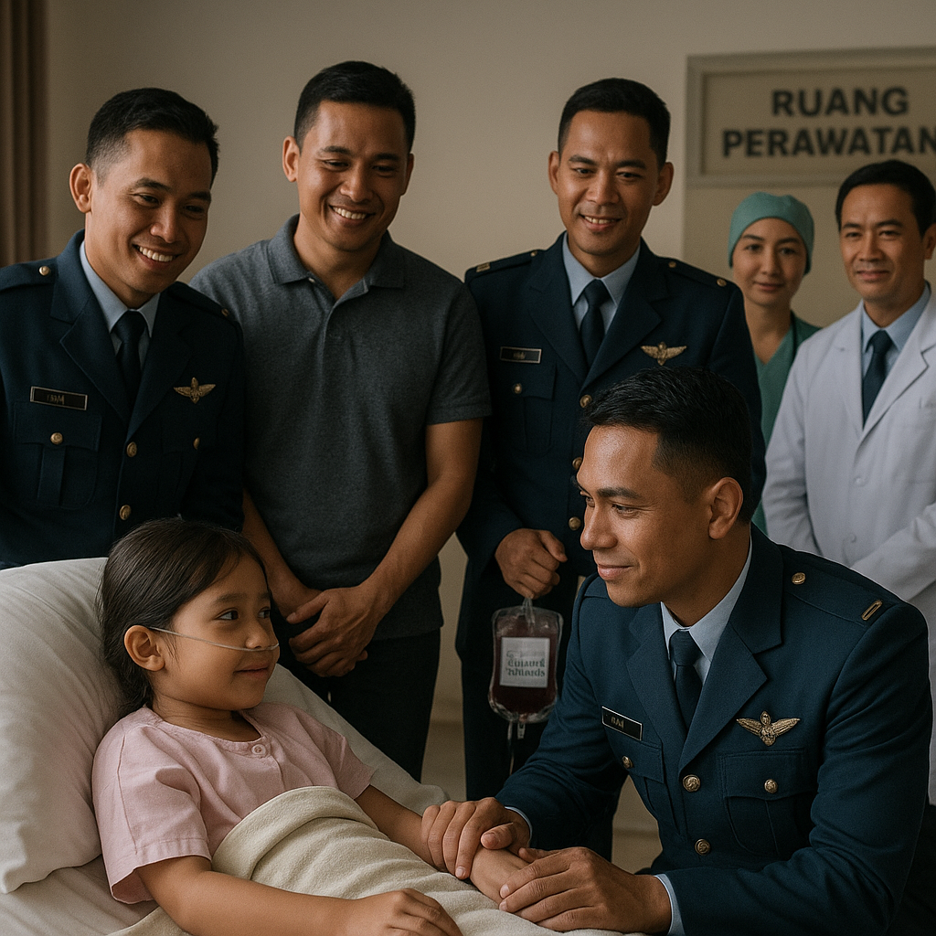 Anak Perwira TNI AU Jalani Operasi Katup Jantung dengan Kisah Haru Donor Darah dari Rekan Ayahnya