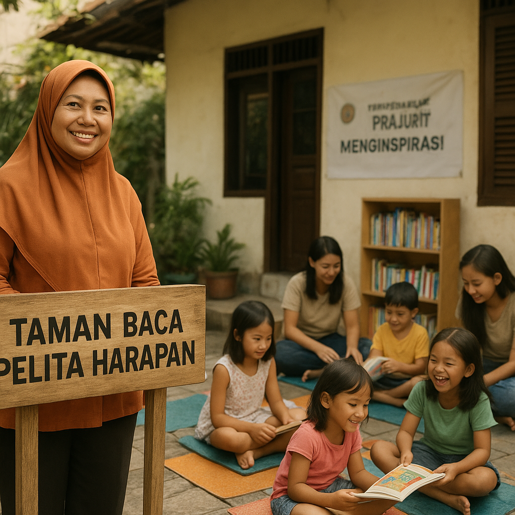 Program 'Keluarga Prajurit Menginspirasi': Istri Veteran Dirikan Taman Baca untuk Anak-Anak