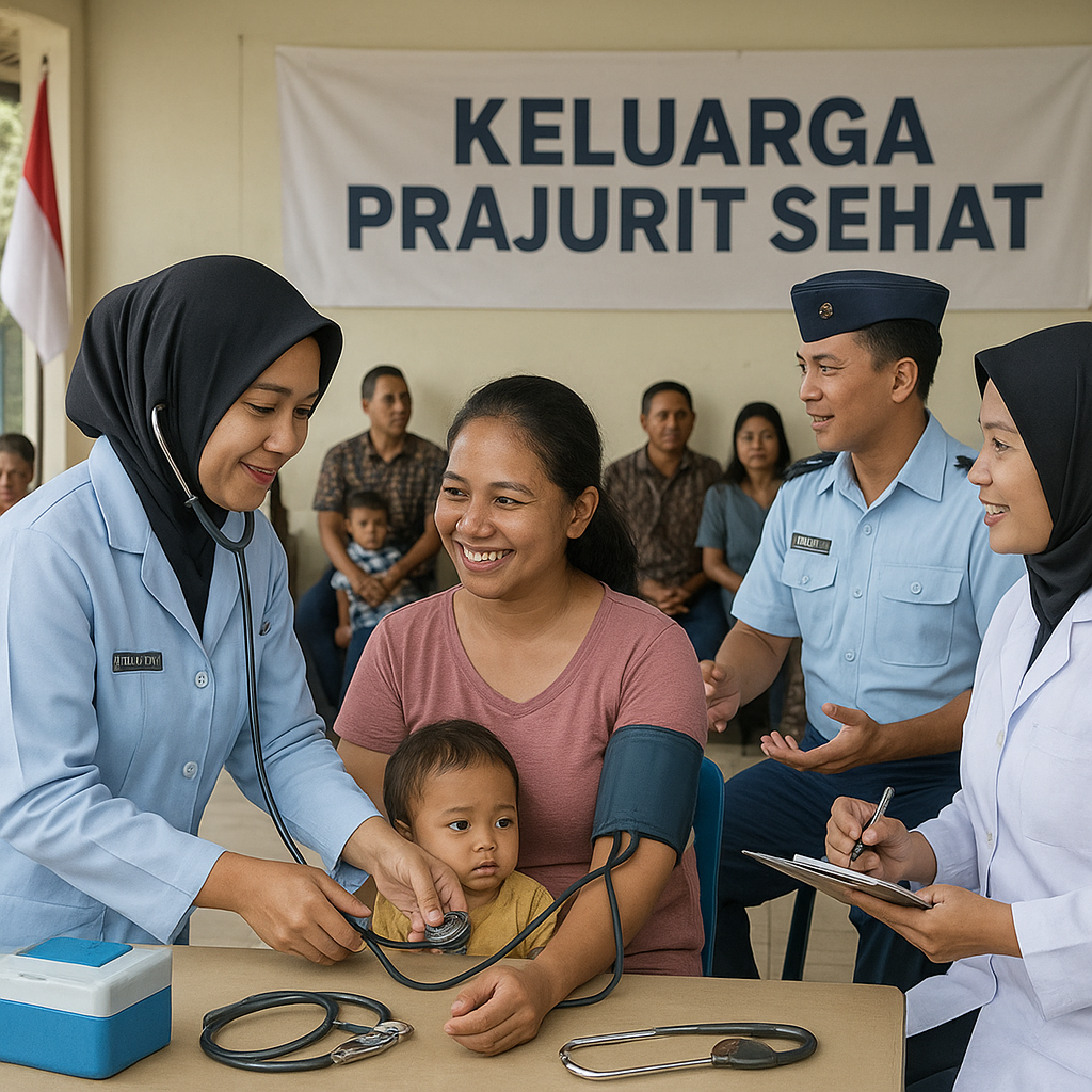 TNI AU Mengadakan Program 'Keluarga Prajurit Sehat' dengan Pemeriksaan Medis Berkala
