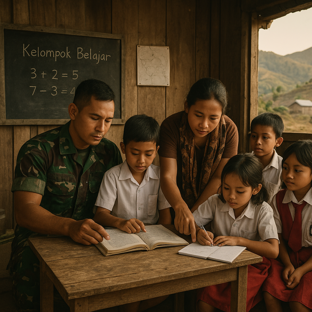 Keluarga Prajurit TNI AD Menghadapi Tantangan Pendidikan Anak di Daerah Terisolasi