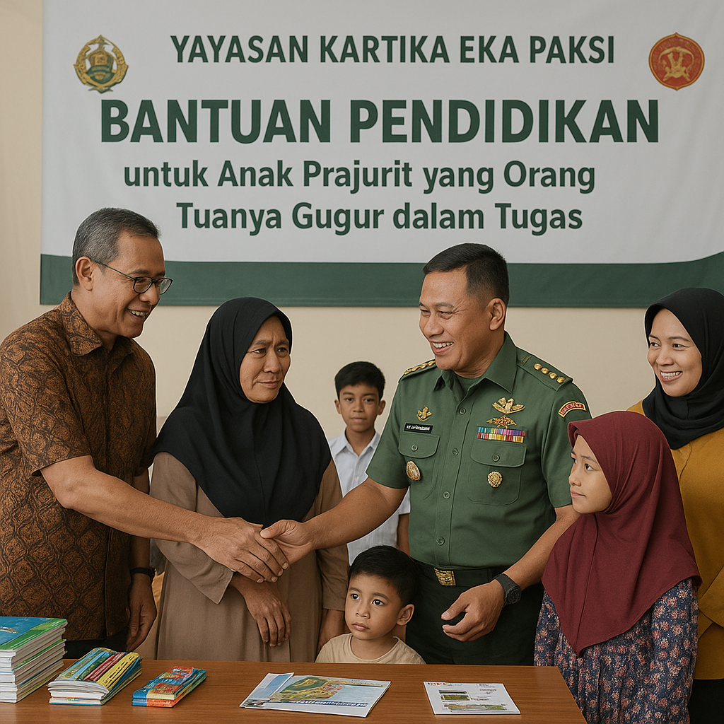 Bantuan Pendidikan dari Yayasan TNI untuk Anak Prajurit yang Orang Tuanya Gugur dalam Tugas