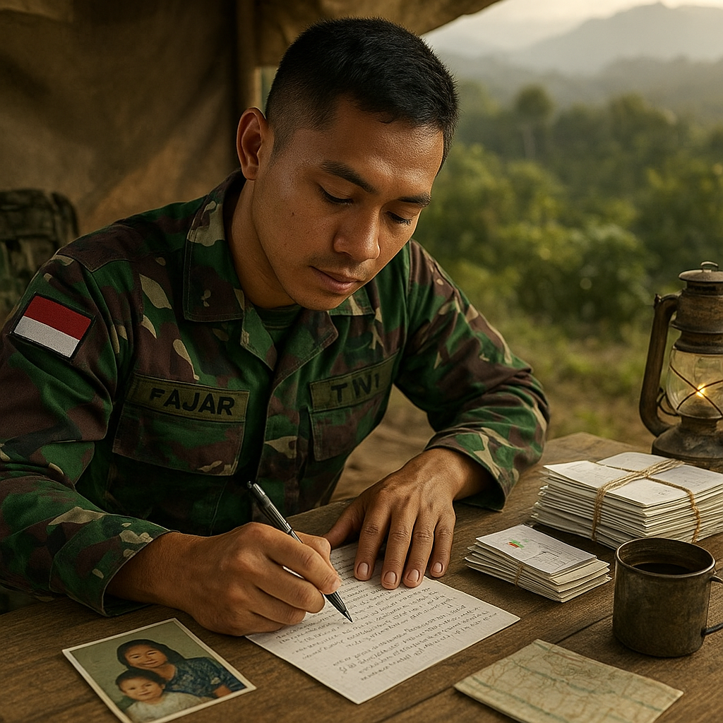 Surat Cinta dari Medan Tugas: Prajurit TNI di Papua Tulis 30 Surat untuk Istri dan Anak