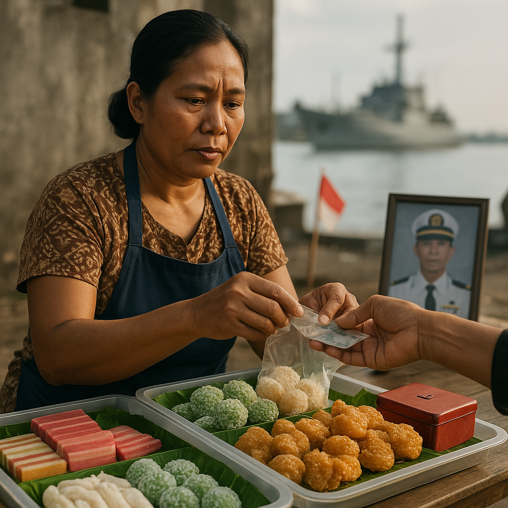 Ibu Prajurit TNI AL Jualan Kue untuk Biaya Pendidikan Anaknya