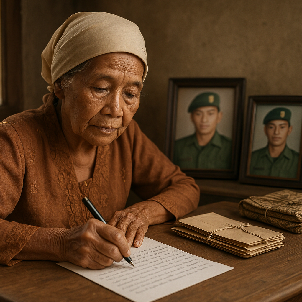 Ibu 82 Tahun di Lombok Rutin Kirim Surat untuk Dua Anaknya yang Prajurit TNI