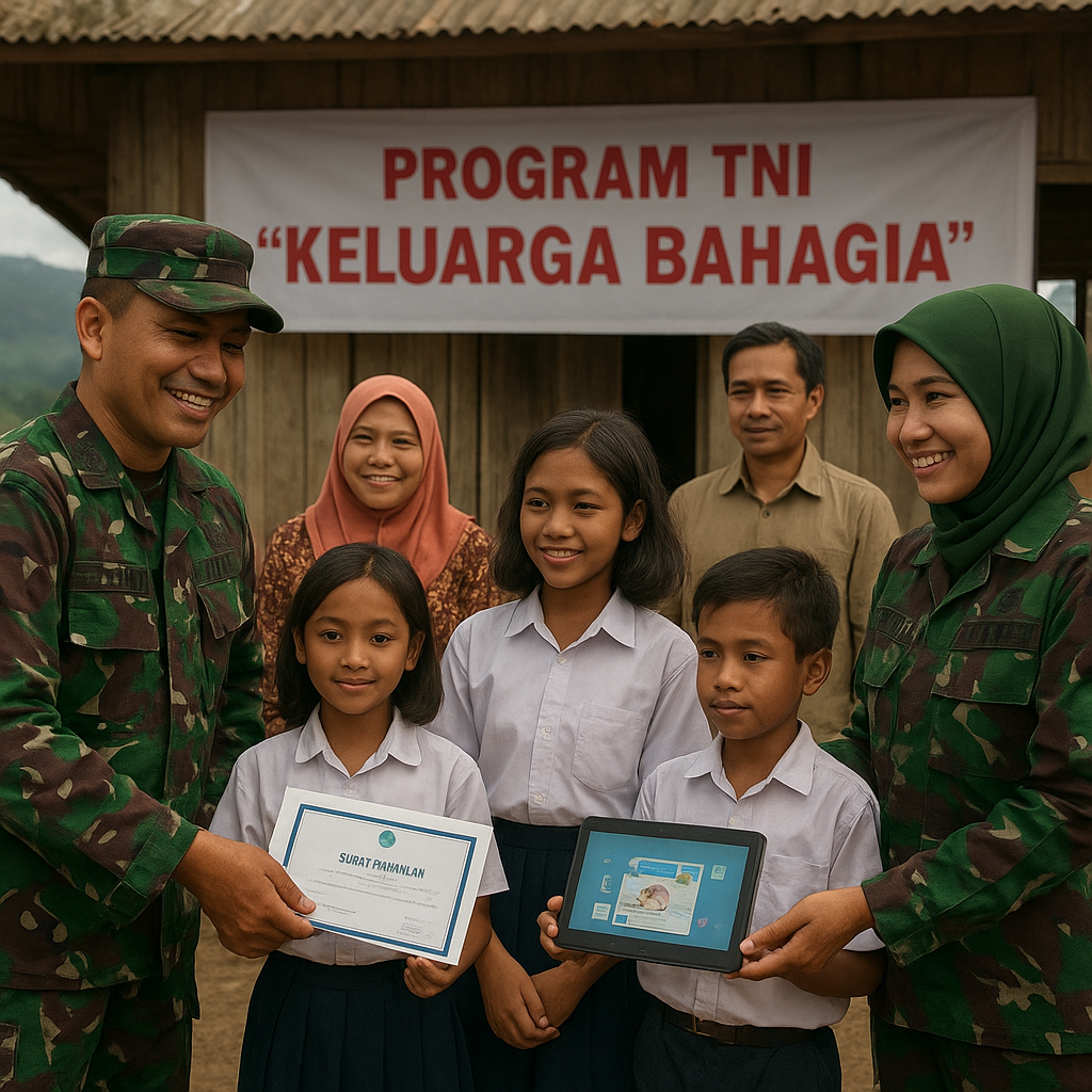 Program TNI 'Keluarga Bahagia' Memberi Bantuan Pendidikan untuk Anak Prajurit di Daerah 3T