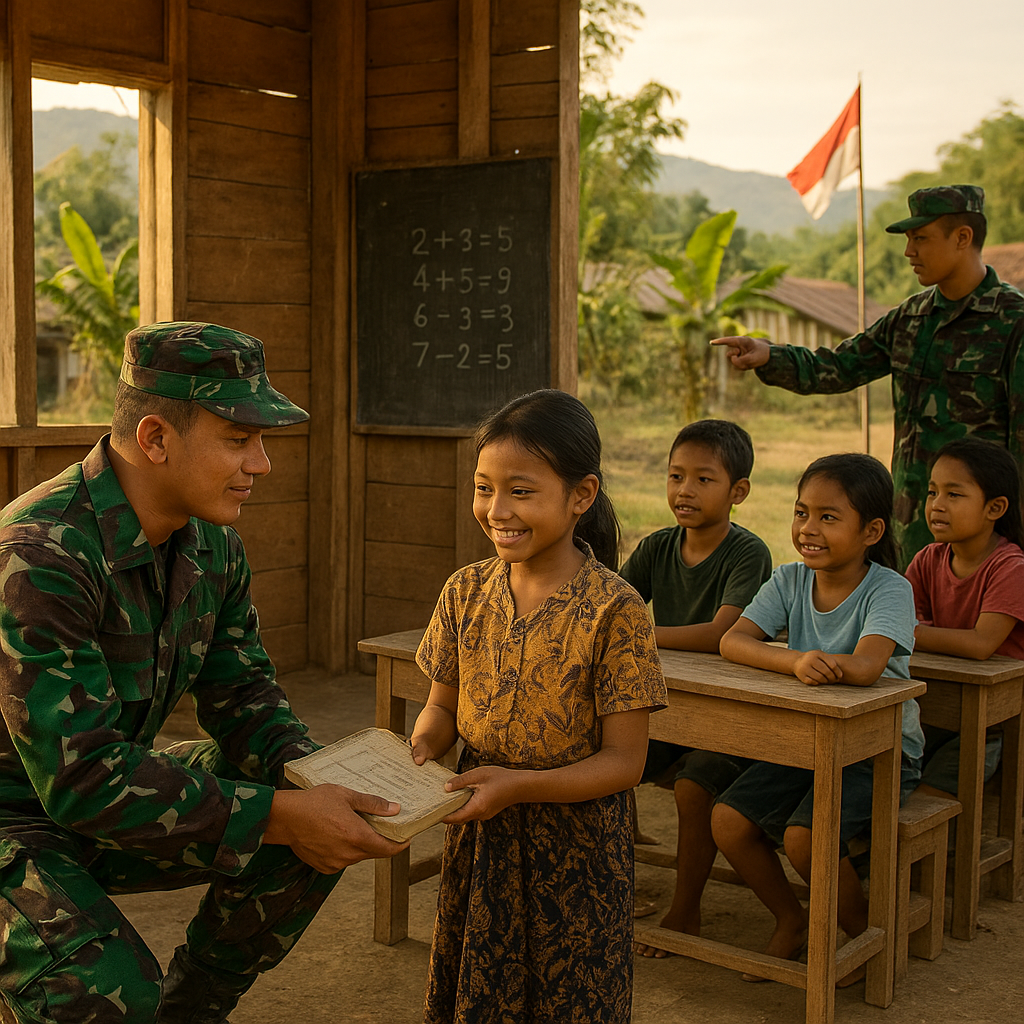 Program 'Anak Asuh Prajurit' dari Kodim, Bantu Pendidikan Anak Yatim di Wilayah Perbatasan