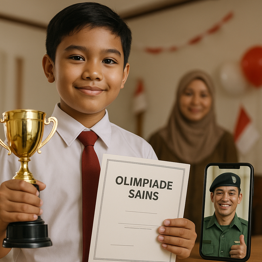 Anak Prajurit TNI Raih Juara Olimpiade Sains, Berkat Motivasi dan Disiplin dari Ayah
