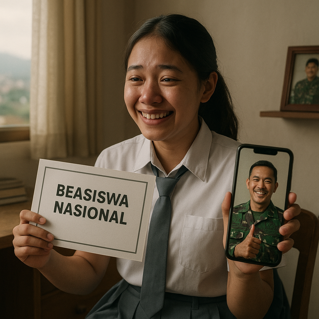 Anak Prajurit TNI AD Raih Beasiswa Prestise Nasional, Dedikasi Ayah di Medan Tugas Jadi Inspirasi