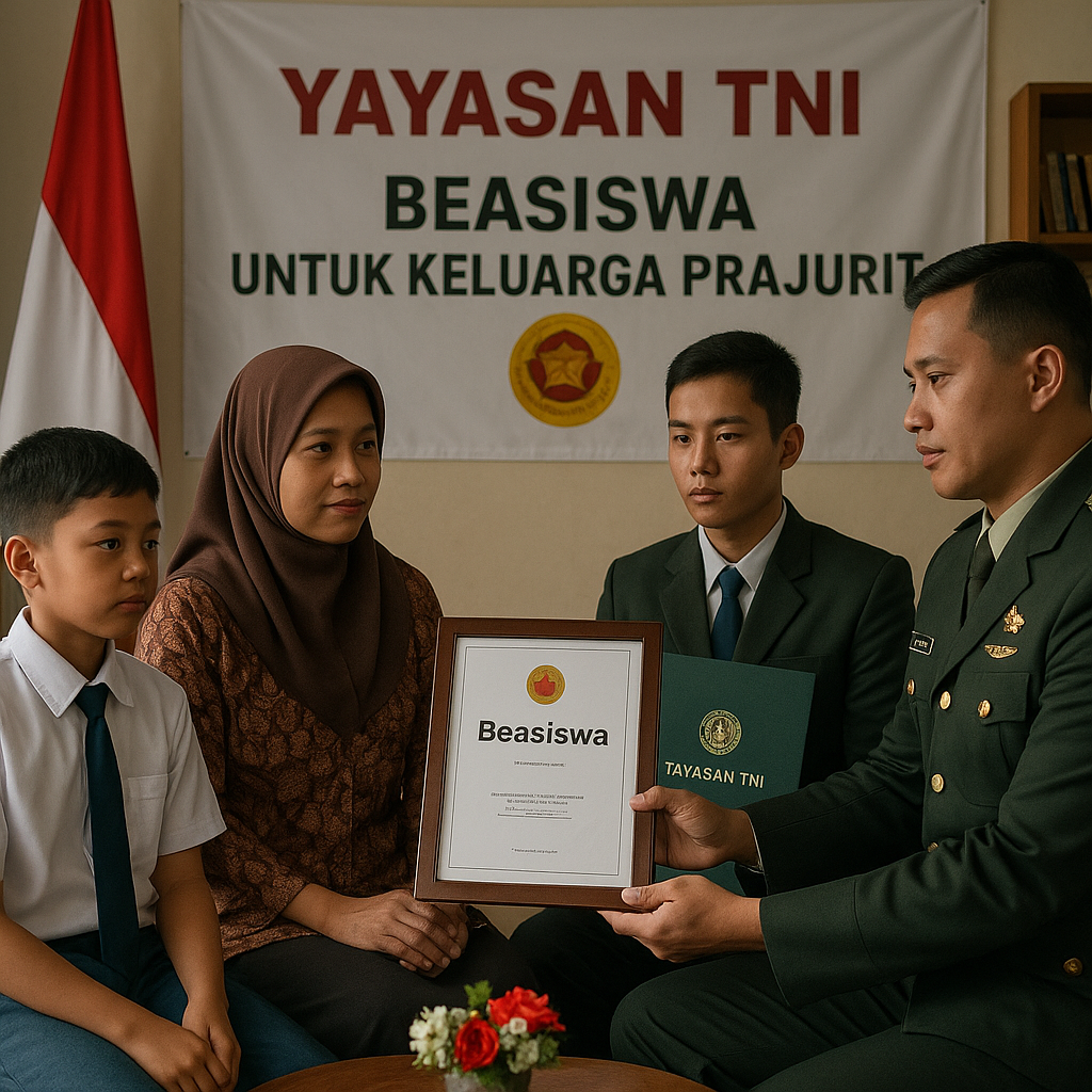 Anak Yatim Prajurit TNI Korban Kecelakaan Diberi Beasiswa hingga Kuliah oleh Yayasan TNI