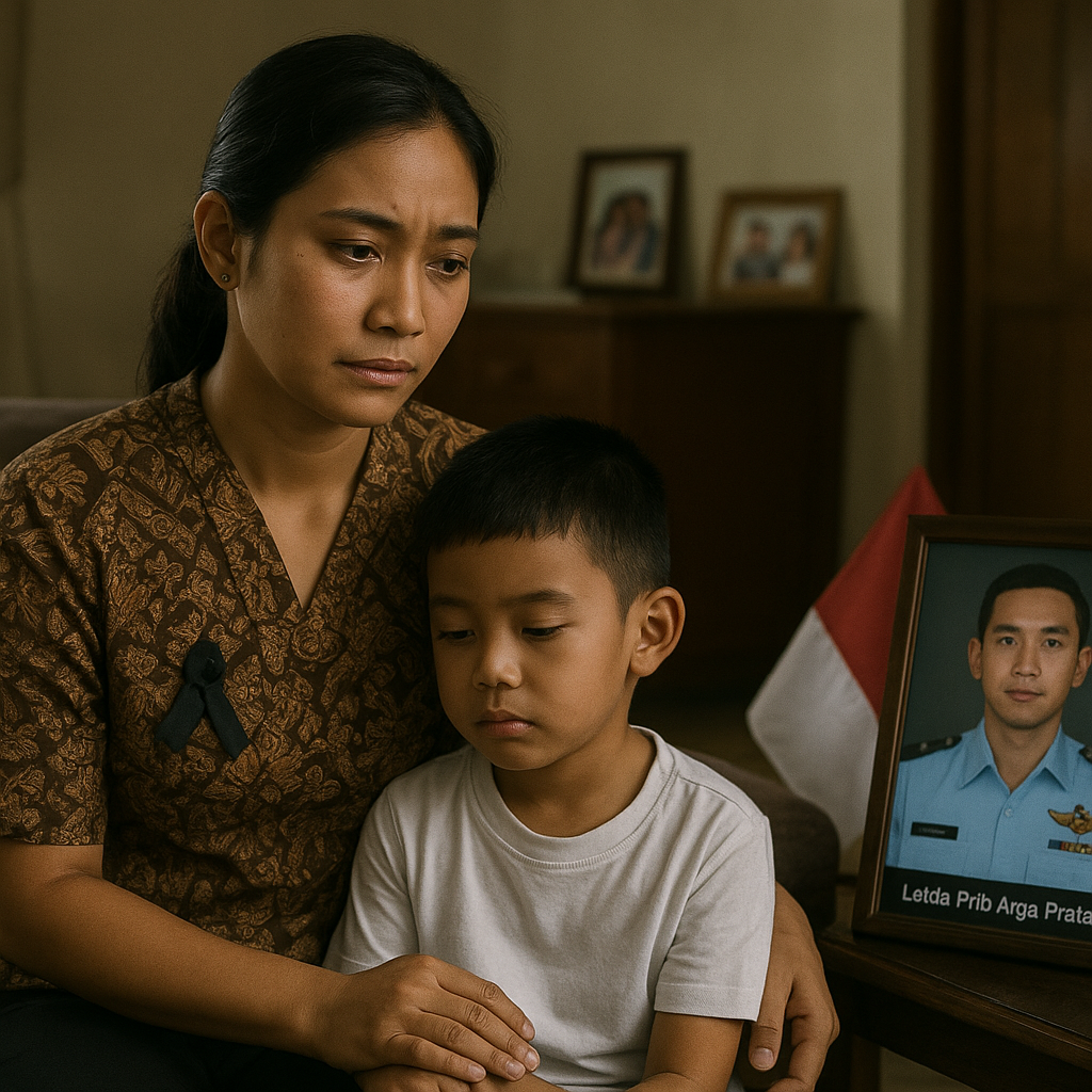Duka Keluarga Prajurit TNI AU yang Gugur, Wariskan Semangat pada Anaknya